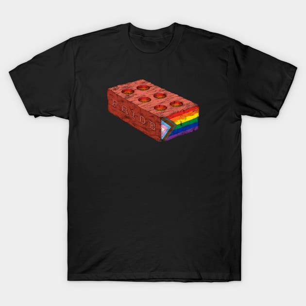 Pride riot brick T-Shirt by Ndanceart